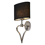 Бра для ванных комнат с черным тканевым абажуром овальной формы и декоративной вставкой в форме сердца Elstead Lighting варинант исполнения - 1 | Loft Concept в Саратове