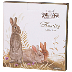 Тарелка закусочная из фарфора с изображением зайцев Hunting Porcelain Collection варинант исполнения - 2 | Loft Concept в Саратове