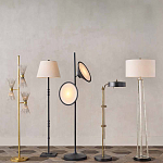 Торшер черный с 2-мя большими лампами Black Diffusers варинант исполнения - 2 | Loft Concept в Саратове