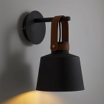 Черное матовое бра с декором под кожу Chestery варинант исполнения - 2 | Loft Concept в Саратове