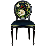 Стул чёрный из натурального бука с изображением птица в саду Blooming Red Birds варинант исполнения - 1 | Loft Concept в Саратове