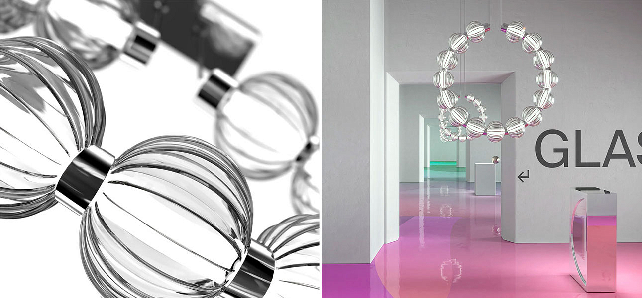 Светильник вертикальное кольцо со стеклянными шарами Balls Lamp Светильник вертикальное кольцо со стеклянными шарами Balls Lamp - Loft-Concept в Саратове