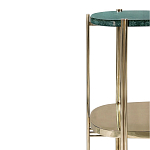 Консоль овальной формы золотая с полкой для хранения Craig варинант исполнения - 2 | Loft Concept в Саратове