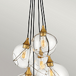 Подвесной светильник с шестью прозрачными стеклянными шарообразными плафонами Hinkley варинант исполнения - 6 | Loft Concept в Саратове