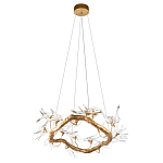 Люстра подвесная с прозрачными стеклянными птичками на ветвях Диаметр 80 см Serip Voa варинант исполнения - 4 | Loft Concept в Саратове