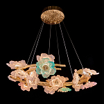 Люстра круглая на золотом каркасе с цветочным декором Miscellaneous herbs варинант исполнения - 3 | Loft Concept в Саратове