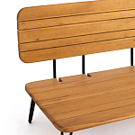 Двухместный диван из акации без подлоконтиков Amra варинант исполнения - 7 | Loft Concept в Саратове