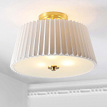 Потолочный светильник с белым плиссированным абажуром Ganglion варинант исполнения - 4 | Loft Concept в Саратове