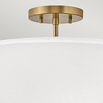 Потолочный светильник с двухслойным белым текстильным абажуром Hinkley варинант исполнения - 16 | Loft Concept в Саратове