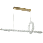 Подвесной линейный светильник Gilbertine Crystals Linear Hanging Lamp варинант исполнения - 2 | Loft Concept в Саратове