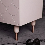 Дизайнерский комод розовый с фактурным фасадом Tiles варинант исполнения - 3 | Loft Concept в Саратове