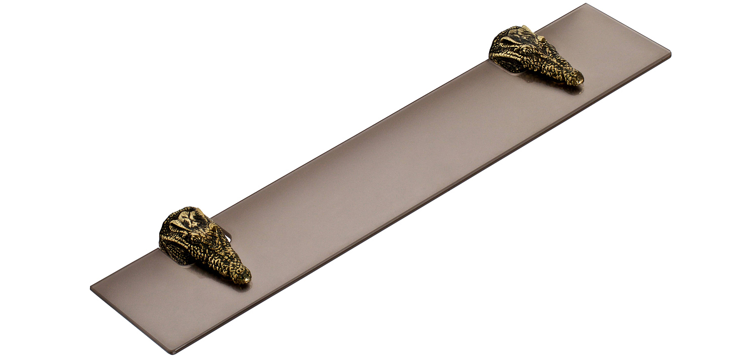 Полка для ванной Bronze Crocodile Heads Полка для ванной Bronze Crocodile Heads - Loft-Concept в Саратове