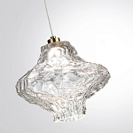 Подвесной светильник с плафоном из фактурного прозрачного стекла Light Ensemble варинант исполнения - 5 | Loft Concept в Саратове