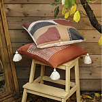 Подушка декоративная с геометрическим узором и плетенными вставками Divine Abstractions варинант исполнения - 6 | Loft Concept в Саратове