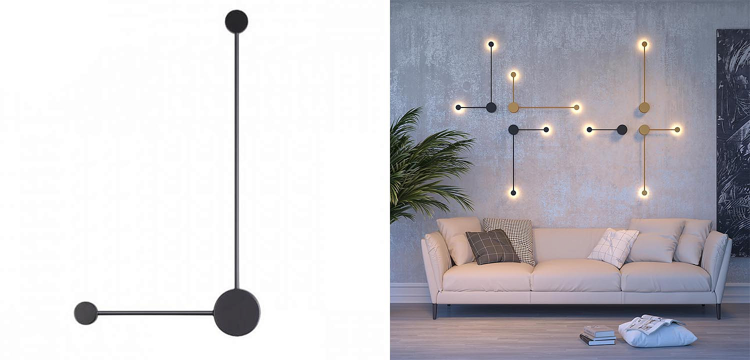 Бра Pin Wall Light Black Angle Бра Pin Wall Light Black Angle - Loft-Concept в Саратове