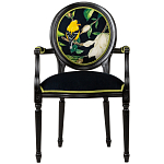 Стул с подлокотниками из натурального бука с изображением птицы и цветов Blooming Birds варинант исполнения - 1 | Loft Concept в Саратове