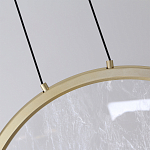 Светодиодный подвесной светильник круглой формы с металлической рамой золотого цвета Marble Glow 47 варинант исполнения - 5 | Loft Concept в Саратове