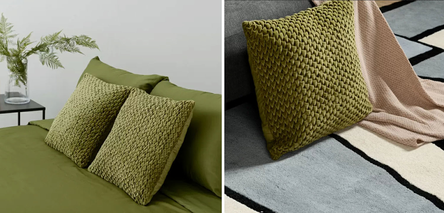 Подушка Purnama Quilting olive Подушка Purnama Quilting olive - Loft-Concept в Саратове