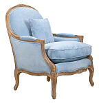 Кресло Ava Classical Armchair light blue velour варинант исполнения - 1 | Loft Concept в Саратове