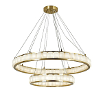 Люстра с 2-мя кольцами из натурального камня с регулируемыми плафонами Durability of Stone варинант исполнения - 1 | Loft Concept в Саратове