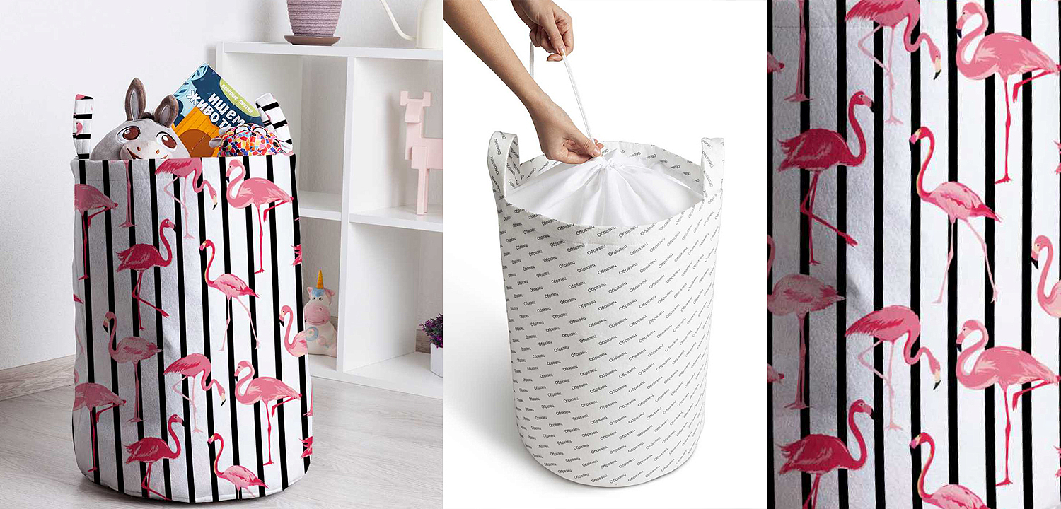 Корзина Flamingo Stripes Basket Корзина Flamingo Stripes Basket - Loft-Concept в Саратове