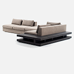 Современный модульный диван Zartаrn с приставным деревянным столиком варинант исполнения - 2 | Loft Concept в Саратове