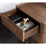 Прикроватный деревянный столик с 2-мя ящиками Moon Walnut Furniture варинант исполнения - 10 | Loft Concept в Саратове