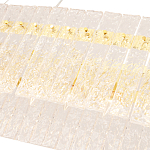 Люстра подвесная овальная с рельефными стеклянными панелями и золотым металлическим каркасом Textured Glass Chandelier варинант исполнения - 4 | Loft Concept в Саратове