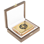 Портсигар на 20 сигарет с гравировкой Герба России в подарочной коробке Metal Cigarettes Cases варинант исполнения - 2 | Loft Concept в Саратове