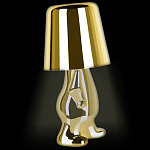 Настольная лампа фигурная золотого цвета с гладким абажуром Высота 19 см Sophia варинант исполнения - 5 | Loft Concept в Саратове