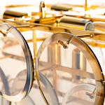 Люстра с круглыми стеклянными подвесками Cardiel Amber Glass Chandelier варинант исполнения - 5 | Loft Concept в Саратове