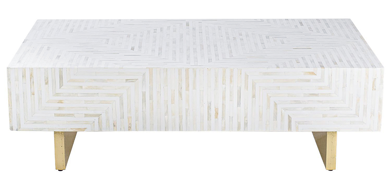 Журнальный стол Cream Indian Bone Inlay coffee table Журнальный стол Cream Indian Bone Inlay coffee table - Loft-Concept в Саратове