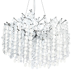 Люстра с круглыми хрустальными подвесками Fairytree Chrome Crystal Branches Chandelier 10 варинант исполнения - 1 | Loft Concept в Саратове
