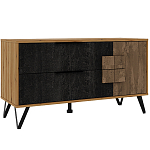 ТВ-тумба с  2-мя ящиками и закрытыми полками Stone Effect варинант исполнения - 2 | Loft Concept в Саратове