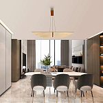 Люстра в виде распахнутых крыльев из тонких металлических планок Flight of Freedom варинант исполнения - 6 | Loft Concept в Саратове