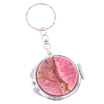 Зеркало брелок складное двухстороннее из натурального камня Родонит Stone Mirrors варинант исполнения - 5 | Loft Concept в Саратове