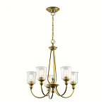 Люстра с прозрачными плафонами из пузырчатого стекла Kichler варинант исполнения - 10 | Loft Concept в Саратове