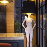Лампа MANNEQUIN LAMP с абажуром созерцание силуэта варинант исполнения - 3 | Loft Concept в Саратове