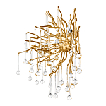 Бра с лучеобразным основанием и подвесками из прозрачного стекла в виде длинных капель Droplet Chandelier варинант исполнения - 5 | Loft Concept в Саратове