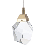 Подвесной светильник с хрустальным плафоном Esme Crystal Brass Hanging lamp варинант исполнения - 1 | Loft Concept в Саратове