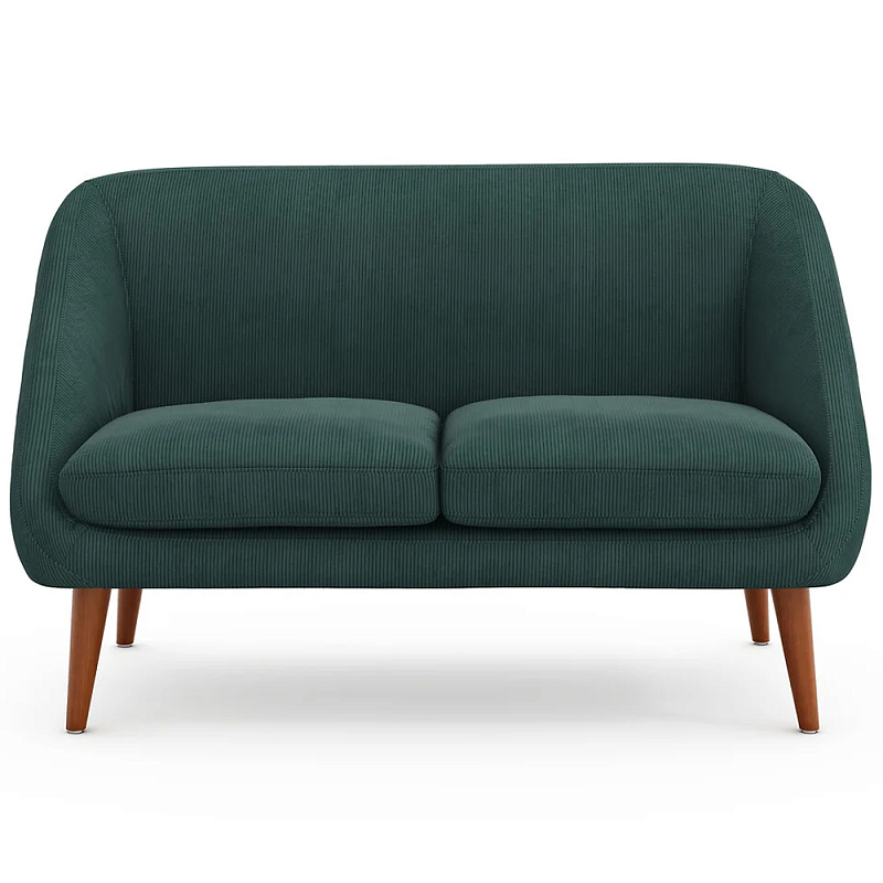 Двухместный диван с обивкой из велюра Belanger Sofa Зеленый Двухместный диван с обивкой из велюра Belanger Sofa Зеленый в Саратове | Loft Concept