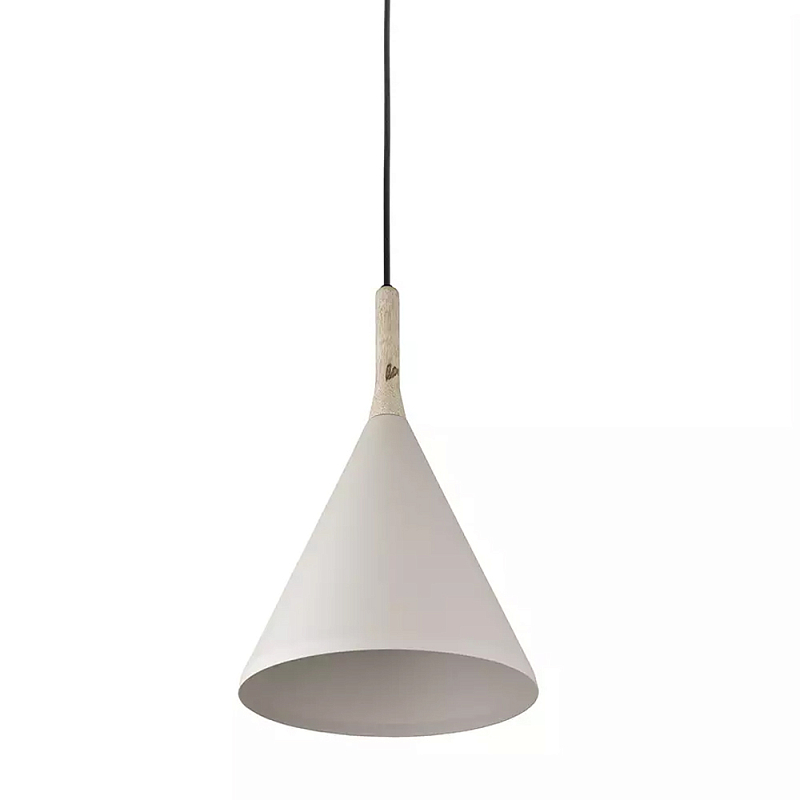 Подвесной светильник с плафоном в форме конуса Opaque Lamp Бежевый в Саратове | Loft Concept 