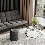 Пуф Three Gray в ткани букле серого цвета варинант исполнения - 4 | Loft Concept в Саратове