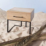 Тумба прикроватная с ящиком в стиле лофт Urban Style Space 2 варинант исполнения - 6 | Loft Concept в Саратове