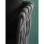 Стул мягкий с декором в виде плетеных лент на спинке и подлокотниках Semicircular Chair Decorated with Ribbons варинант исполнения - 7 | Loft Concept в Саратове