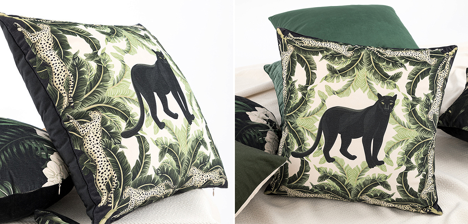 Декоративная подушка Черная Пантера Black Panther Cushion Декоративная подушка Черная Пантера Black Panther Cushion - Loft-Concept в Саратове