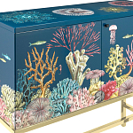 Буфет ручная роспись в морском стиле Cabinet Fondo Marino  варинант исполнения - 4 | Loft Concept в Саратове