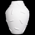 Декоративная ваза белая керамическая с абстрактным объемным декором Molecule Collection варинант исполнения - 1 | Loft Concept в Саратове