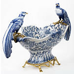 Фарфоровая чаша с птицами Blue and White варинант исполнения - 2 | Loft Concept в Саратове
