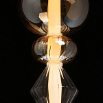 Подвесной светильник с вертикальной композицией из прозрачных и янтарных стеклянных шаров и ромбов Gabriel Scott Luna варинант исполнения - 5 | Loft Concept в Саратове